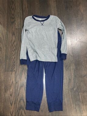 Carter's Grey and Navy Long-Sleeve Kids Pajama Set